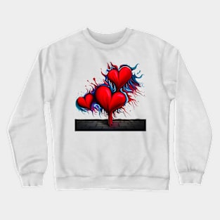 graffiti hearts Crewneck Sweatshirt